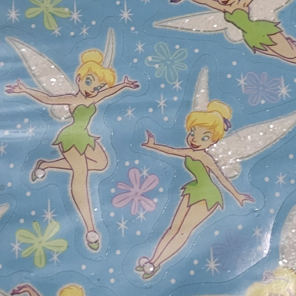 Bicycle Disney Tinkerbell Cards, Paperback Plates, Patch & Glitter Stickers Lot - Picture 4 of 10